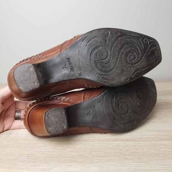 𝅺Womens Leather Pikolinos Square Toe Shoes *Flawed - Picture 9 of 12